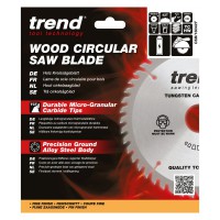 Trend Wood Cordless Circular Saw Blade - 160mm dia x 1.8 kerf x 20 bore 42T