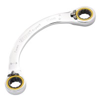 Draper Expert HI-TORQ Double Ring Ratchet Half Moon Spanner, 15 x 17mm - 03936