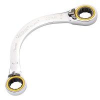 Draper Expert HI-TORQ Double Ring Ratchet Half Moon Spanner, 19 x 22mm - 03937