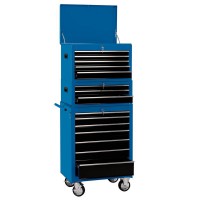 Draper Expert Combination Roller Cabinet and Tool Chest, 15 Drawer, 26\", Blue - 04593