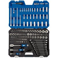 Draper Expert HI-TORQ Combined MM/AF Socket Set, 1/4\", 3/8\" and 1/2\" Square Drive (150 Piece) - 16460