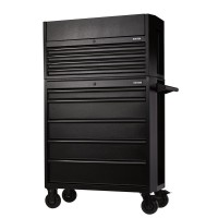 BUNKER Combined Roller Cabinet and Tool Chest, 9 Drawer, 36\" Black - 24248