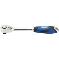 Draper Expert 60 Tooth Micro Head Reversible Soft Grip Ratchet, 3/8\" Square Drive - 26515