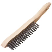 Draper Expert Heavy Duty 3 Row Wire Scratch Brush, 310mm - 31548