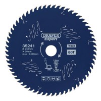Draper Expert TCT Circular Saw Blade for Wood with PTFE Coating, 250 x 30mm, 60T - 35241