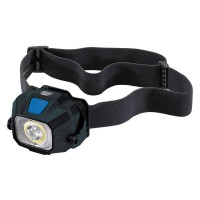 Draper Expert COB/SMD LED Wireless / USB Rechargeable Head Torch, 400 Lumens - 65689