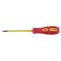 Draper Expert VDE Approved Fully Insulated Plain Slot Screwdriver, 2.5 x 75mm - 69211