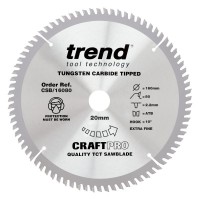 Trend CraftPro Extra Fine Finish Wood Saw Blade - 160mm dia x 2.2 kerf x 20 bore 60T