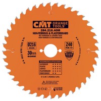 CMT Industrial Non-Ferrous Metal and Plastics Saw Blade 216mm dia x 2.6 kerf  x 30 bore Z40