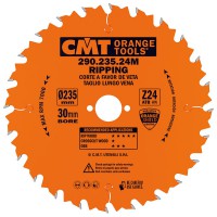 CMT Industrial Rip Saw Blade 235mm dia x 2.8 kerf x 30(+25) bore Z24 10ATB