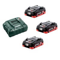 Metabo Basic Set 3 x 18V 4Ah Batteries + ASC 55 Charger