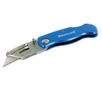 Silverline Lock Knife & 10 Blades 90mm