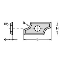 CMT 10pk Profiled Rounding Reversible Knives 19.5mm x 9 x 1.5 x 2 radius - K1920 - 790.020.00