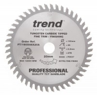 Trend Professional Fine Trim Saw Blade - 160mm dia x 2.2 kerf x 20 bore 48T