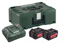 Metabo Basic Set 2 x 18V 4.0Ah, 2 x 18V 4.0Ah Li-ion, ASC 55 + MetaLoc