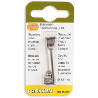 PROXXON 28957 STEEL WIRE CONE BRUSH (PK 2)