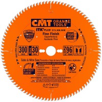 CMT ITK Plus Thin-Kerf Fine Cut-Off Saw Blade 300mm dia x 2.6 kerf x 30 bore Z96 10 ATB + 8 SHEAR