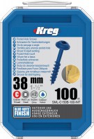 Kreg SML-C150B-100-EUR Kreg Blue-Kote WR Pocket Hole Screws - 38mm / 1-1/2\" x 8 Coarse, Washer-Head, qty 100