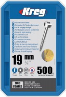 Kreg SPS-F075-500-EUR - Kreg Pocket Hole Screws - 19mm / .75\" x 6 Fine, Pan-Head, qty 500