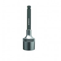 BONDHUS 17mm ProHold Ball End InHex Bit + 1/2\" Socket - L2\", 43986