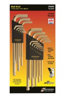 BONDHUS BLX22G Double Pack Gold Guard Ball End Hex Allen Key Set - 22 pcs - 0.050\"-3/8\" + 1.5mm-10mm, 20899