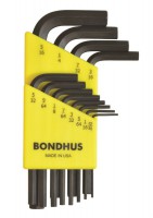 BONDHUS HLX12S Hex Allen Key Set - 12 pcs - 0.050\"-5/16\", 12236