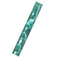 Charnwood Acrylic Pen Blank AR02 - 19mm Dia x 130mm Dark Green with White Swirl