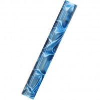 Charnwood Acrylic Pen Blank AR19 - 19mm Dia x 130mm Dark Cyan with White Swirl