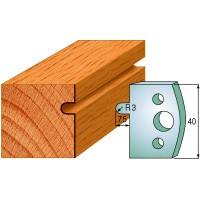 CMT SPINDLE MOULDER CUTTERS - Knives and Limiters 40mm - profile 010