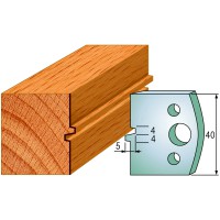 CMT SPINDLE MOULDER CUTTERS - Knives and Limiters 40mm - profile 074