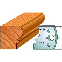 CMT SPINDLE MOULDER CUTTERS - Knives and Limiters 40mm - profile 105