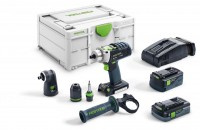 Festool 576471 Cordless Percussion Drill QUADRIVE PDC 18/4 5,2/4,0 I-Set-SCA