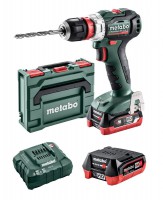 Metabo Cordless Drill Driver PowerMaxx BS 12 BL Q 2x12V 4Ah Batteries + Charger in MetaBOX