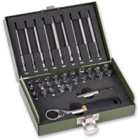 PROXXON 36pc Precision Engineer Bit Set + 1/4\" Micro Ratchet