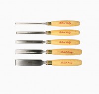 Robert Sorby 5166 - 5 Piece Bevel Edge Bench Chisel Set - Boxwood Handled