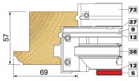 Trend Modular Window System OUTER SASH CAP 30MM Tool Number 73